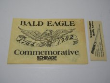 Schrade + USA LB5 Bald Eagle Commemorative Scrimshaw Lockback Knife & Pouch in Box