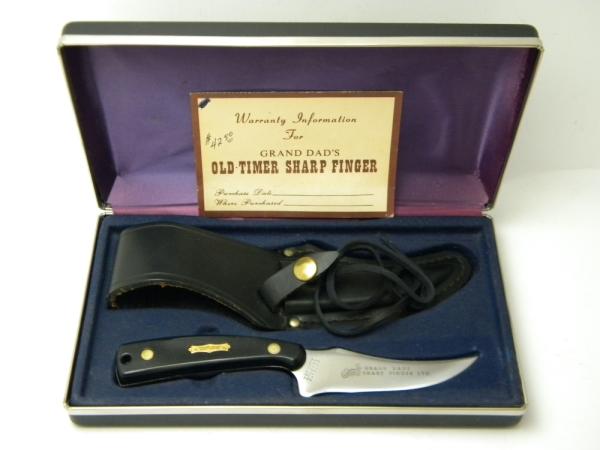 Schrade G.D.O.T. USA Grand Dad's Sharp Finger LTD. Fixed Flade Knife & Sheath in Box