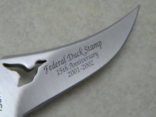 Schrade + USA LTD 2001/02 Federal Duck Stamp 15th Anniversary Edition Fixed Blade Knife in Box