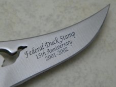 Schrade + USA LTD 2001/02 Federal Duck Stamp 15th Anniversary Edition Fixed Blade Knife in Box