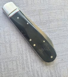 Robbie Ferreira Buffalo Horn Spear Jack ...Shield....N690..4".. fluted bolsters ..Ostrich slip