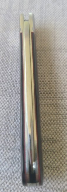 Robbie Ferreira Buffalo Horn Spear Jack ...Shield....N690..4".. fluted bolsters ..Ostrich slip