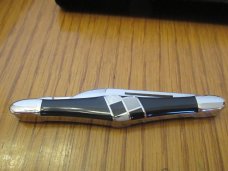 Case XX 2003 Exotic Jet Stone& Mother of Pearl Tuxedo Pattern # EX2156 SS