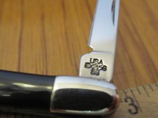 Case XX 2003 Exotic Jet Stone& Mother of Pearl Tuxedo Pattern # EX2156 SS