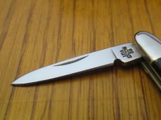 Case XX 2003 Exotic Jet Stone& Mother of Pearl Tuxedo Pattern # EX2156 SS