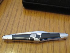Case XX 2003 Exotic Jet Stone& Mother of Pearl Tuxedo Pattern # EX2156 SS