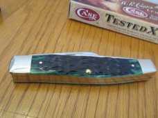 Case XX 2010 Hunter Green Bone Silver Script Large Stockman Pattern # 6375 SS