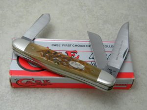 Case XX Stainless USA 2 Dot (1988) Bone 6347 HP SSP Tested XX Razor Edge Stockman Knife
