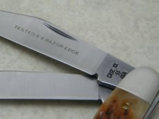 Case XX Stainless USA 1 Dot (1989) Bone 6347 HP SSP Tested XX Razor Edge Stockman Knife
