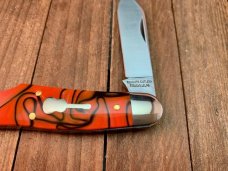 Great Eastern Cutlery Tidioute EZ Open Dog Leg Jack #56 Orange Scramble Acrylic 2023