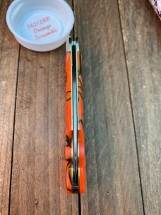 Great Eastern Cutlery Tidioute EZ Open Dog Leg Jack #56 Orange Scramble Acrylic 2023