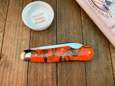 Great Eastern Cutlery Tidioute EZ Open Dog Leg Jack #56 Orange Scramble Acrylic 2023