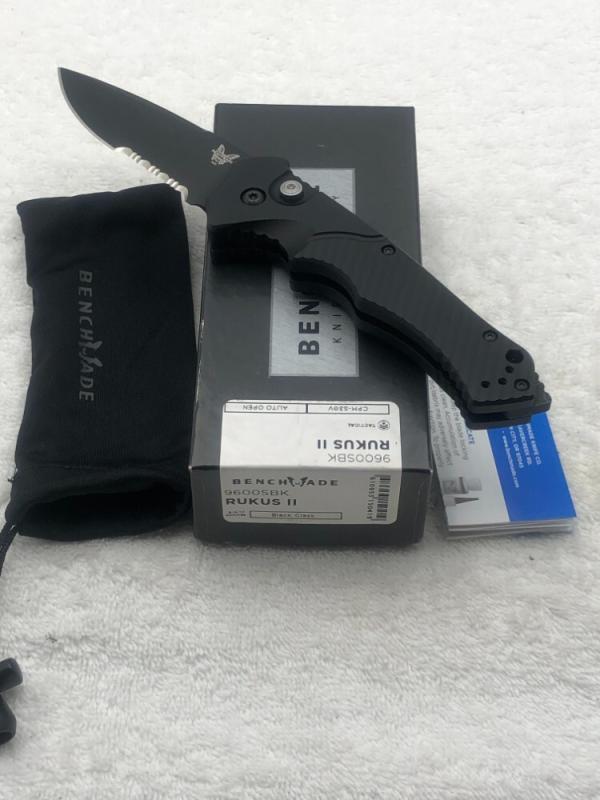 Benchmade Rukus II 9600SBK Push Button Automatic Knife New In Box Discontinued Benchmade Rukus II 9600SBK Push Button Automatic Knife New In Box Discontinued