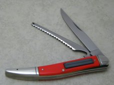 Wester Boulder Colo Stainless Steel Red Toothpick Fish Knife c1951-1978