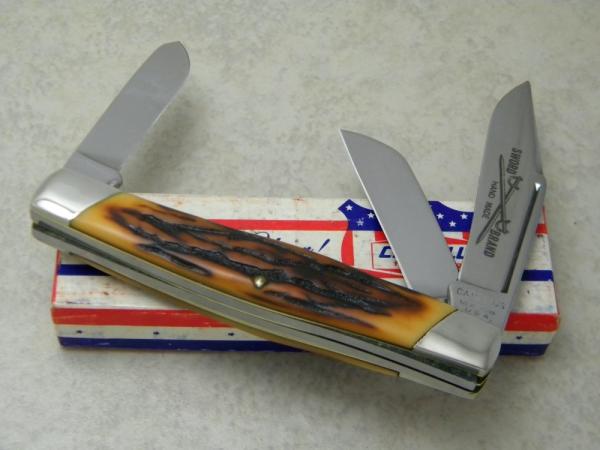 Camillus New York USA Sword Brand 1976 Imitation Stag #89 Large Stockman Knife NIB