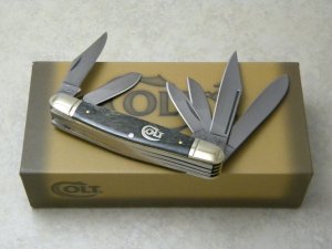 Colt CT 314 Titanium Series Bone 6 Blade Stockman Knife in Box