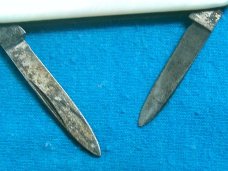 VINTAGE MEYER GERMANY PEARL MOP FOLDING POCKET FOB KNIFE KNIVES OLD EQUAL END CIGAR SMALL
