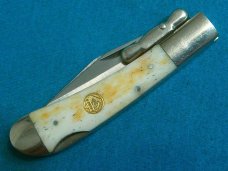 BONE HANDLE PUMA GERMANY MEDICI SWING GUARD LOCKBACK FOLDER FOLDING POCKET KNIFE KNIVES