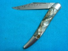 VINTAGE FANCY HANDLE HAMMER BRAND USA FOLDING POCKET TOOTHPICK TICKLER FISH KNIFE KNIVES OLD