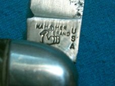 VINTAGE FANCY HANDLE HAMMER BRAND USA FOLDING POCKET TOOTHPICK TICKLER FISH KNIFE KNIVES OLD