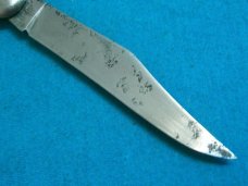 VINTAGE FANCY HANDLE HAMMER BRAND USA FOLDING POCKET TOOTHPICK TICKLER FISH KNIFE KNIVES OLD