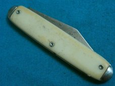 VINTAGE 2 BLADE USA EQUAL END CIGAR JACK FOLDING POCKET KNIFE KNIVES OLD KENTUCKY CENTENNIAL AD