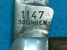 VINTAGE LUTTERS & CIE 1147 SOLINGEN GERMAN BAREHEAD FOLDER FOLDING JACK POCKET KNIFE KNIVES OLD