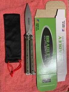 Bradley cutlery company, first production, run bearer, ops manufacturer
