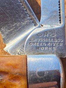 John Russell Green River Works Swelled End Two Blade Jack