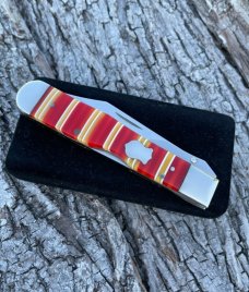 CASE BROTHERS ** CANDY STRIPE SYNTHETIC CHEETAH
