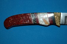 Brian Yellowhorse Exotic Stone Fixed Blade - Schrade#2 - 06/10