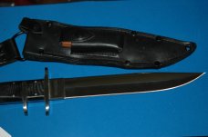Cold Steel Black Bear Classic Subhilt Fighting Knife with Leather Sheath