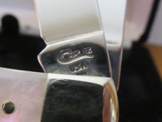 Case XX 1997 Mother Of Pearl Trapper XX on Blade Pattern # 8254 SS