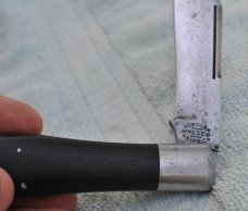 New York Knife Co. Walden Early Coke Bottle Ebony 5 1/4" Closed Tight Loud 1/2 Stop Civil War?
