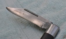 New York Knife Co. Walden Early Coke Bottle Ebony 5 1/4" Closed Tight Loud 1/2 Stop Civil War?