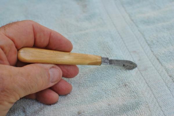 Miller Bros. Cutlery Meriden CT. 1870 Bone Handle Ink Eraser 5 5/8 Parchment Vellum