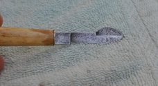 Miller Bros. Cutlery Meriden CT. 1870 Bone Handle Ink Eraser 5 5/8 Parchment Vellum