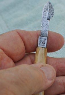 Miller Bros. Cutlery Meriden CT. 1870 Bone Handle Ink Eraser 5 5/8 Parchment Vellum
