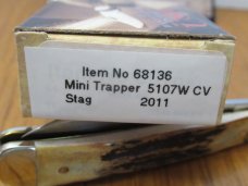 Case XX 2011 Stag Rancher CV Mini Trapper Pattern # 5107W CV