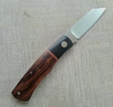 Willem Steenkamp Native..4".M390..Ironwood scales....G10 Bolsters..Kevlar spacer...slip.pouch.coa