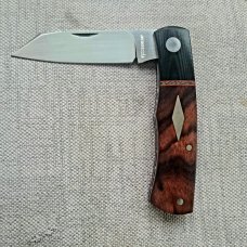 Willem Steenkamp Native..4".M390..Ironwood scales....G10 Bolsters..Kevlar spacer...slip.pouch.coa