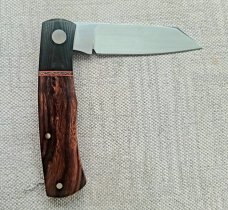 Willem Steenkamp Native..4".M390..Ironwood scales....G10 Bolsters..Kevlar spacer...slip.pouch.coa