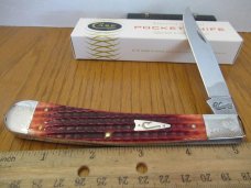 Case Encyclopedia Mint Set Family Brands Cattaraugus Red Bone Bana Trapper Pattern # 6151 SS