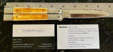 Vintage Taylor STR-6 Balisong Butterfly Knife, Nice Bone Handles, Unused 