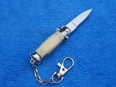 3-3/4" Italian automatic Wasp Body Ivory handle Stiletto keychain Switchblade Knife 