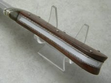 *Custom* Lloyd Hale Wood Coffin Bowie Fixed Blade Sheath Knife