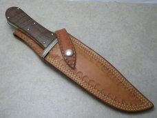 *Custom* Lloyd Hale Wood Coffin Bowie Fixed Blade Sheath Knife