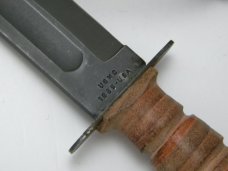 Case XX Bradford, PA USMC 1989 USA Stacked Leather Marine Corps Fixed Blade Sheath Knife in Box