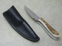 *Custom* C.C. (Chuck) Stapel Stag Miniature Fixed Blade Sheath Knife