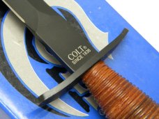 Colt CT280 440 SS Stacked Leather Fairbairn Sykes Fighting Knife in Box